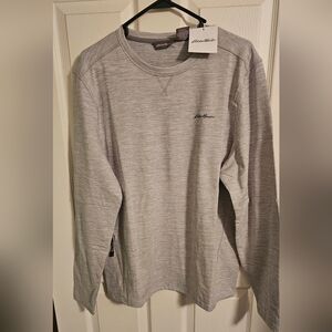 Eddie Bauer Light Gray Long Sleeve Shirt